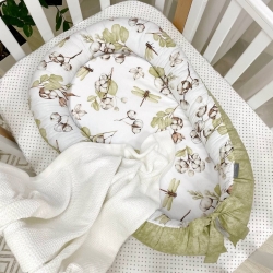 Culcuș de somn - Cuib pentru bebeluși co-sleeping Flori de bumbac